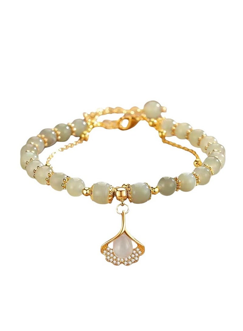 ويسترن سوار أوراق الجنكة الفاخرة الفاخرة ذات الطبقة المزدوجة، مناسب لحفلات الزفاف وأساور اللباس النسائية، وهدايا مفاجئة للصديقات أو الزوجات - هدية عيد الحب المثالية لها - Image 1