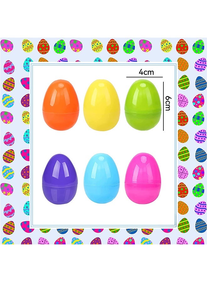 Peachjoy 50pcs  Eggs, 2.4 Inch Plastic Eggs Fillable Candy Party Themed Gift Fillers Decoration Classroom Reward Gifts - Image 2
