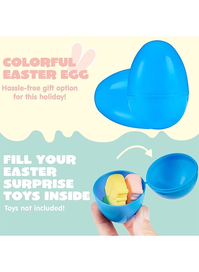 Peachjoy 50pcs  Eggs, 2.4 Inch Plastic Eggs Fillable Candy Party Themed Gift Fillers Decoration Classroom Reward Gifts - Image 3