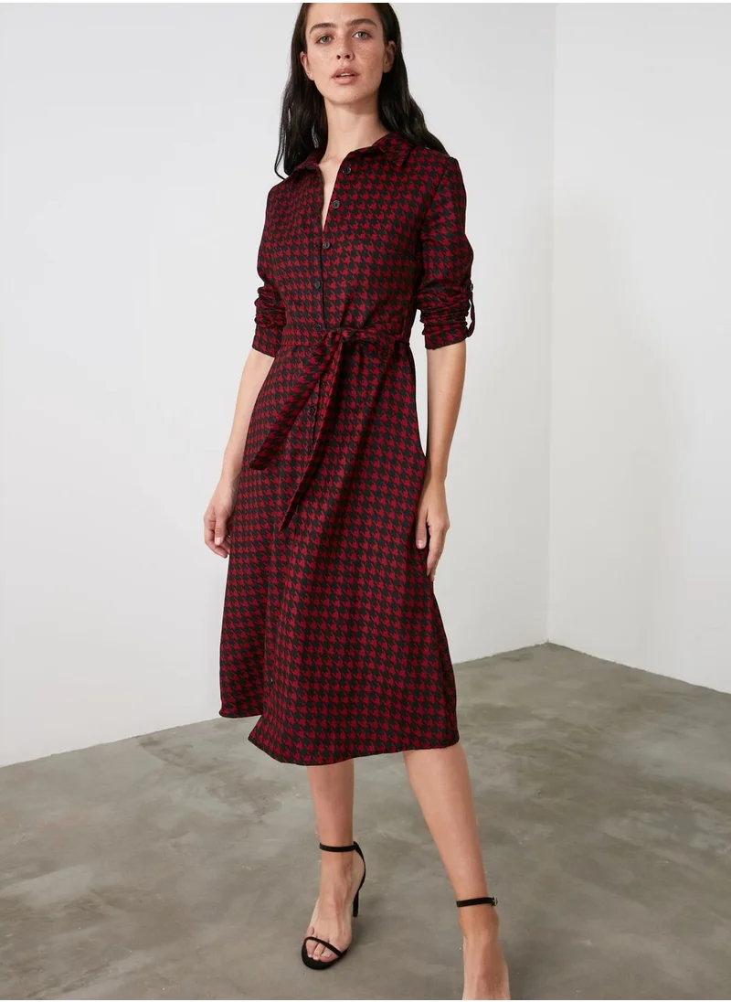 trendyol Printed Shirt Dress