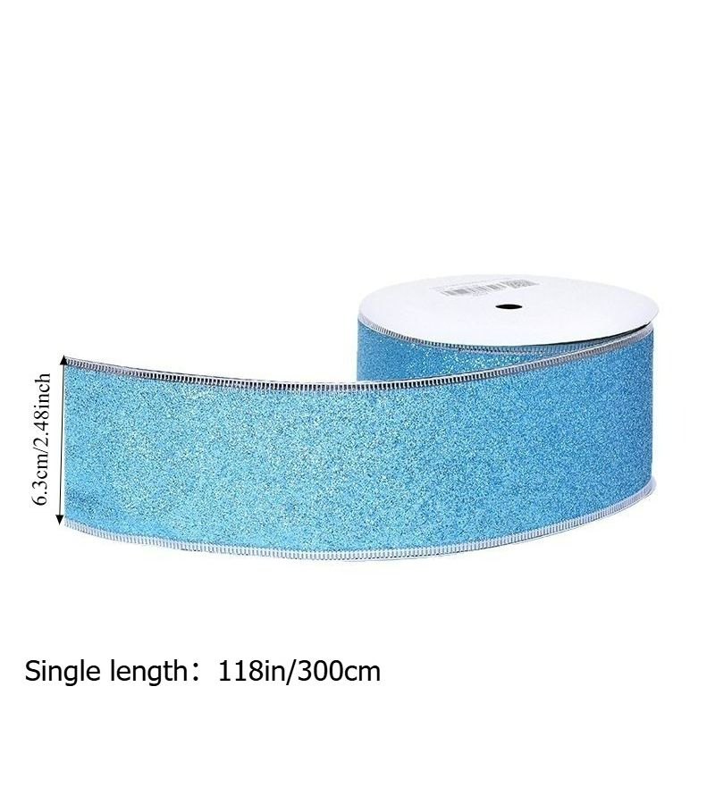 1 PC 118 Inch Artificial Jade Green Christmas Holiday Decorative Ribbon Soft Delicate For Tree Decoration Gift Wrapping Bow Making Wreath Wedding Decor - Image 3
