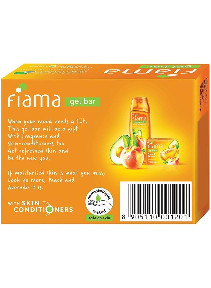فياما قالب جل بالخوخ والأفوكادو للبشرة المرطبة، مع مرطبات البشرة، 125 جم (عبوة من 6 قطع) - Image 2
