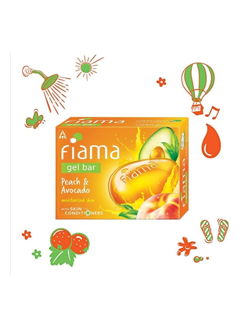 فياما قالب جل بالخوخ والأفوكادو للبشرة المرطبة، مع مرطبات البشرة، 125 جم (عبوة من 6 قطع) - Image 3