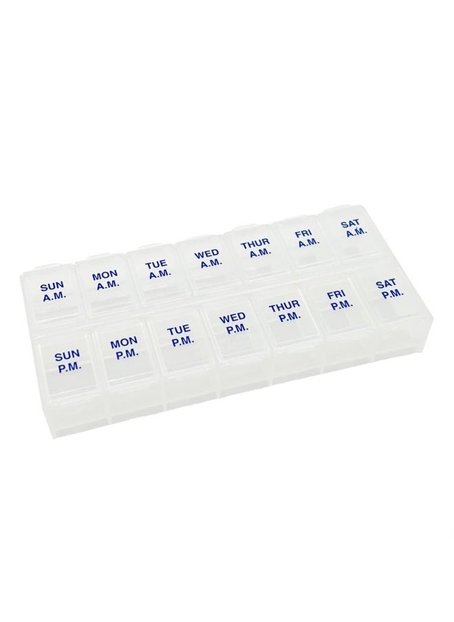 Ezy Dose Ezy Dose Weekly (7-Day) AM/PM Pill Organizer, Vitamin Case, and Medicine Box, Medium Compartments, 2 Times a Day, Natural  - Image 1