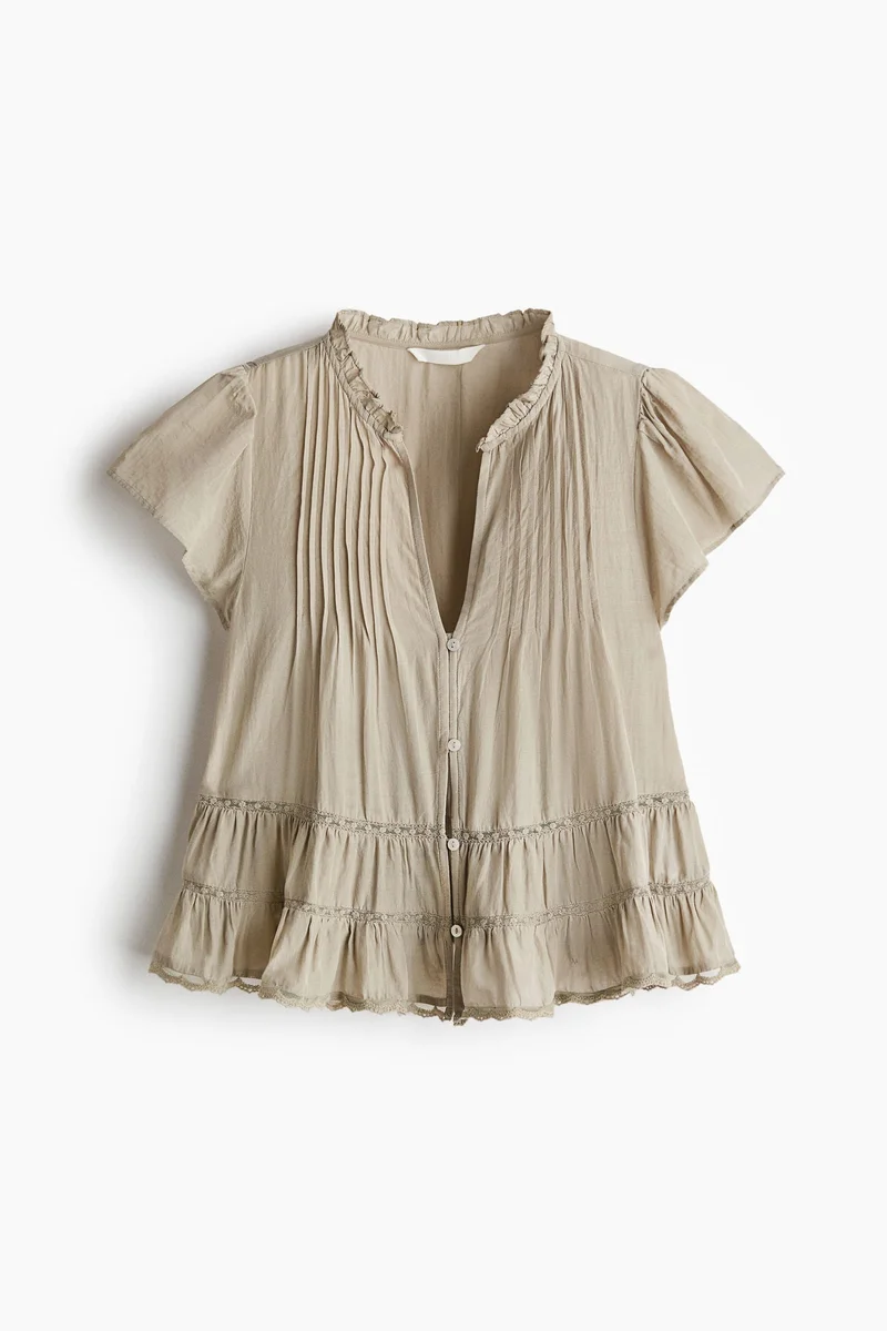 H&M Puff-sleeved blouse