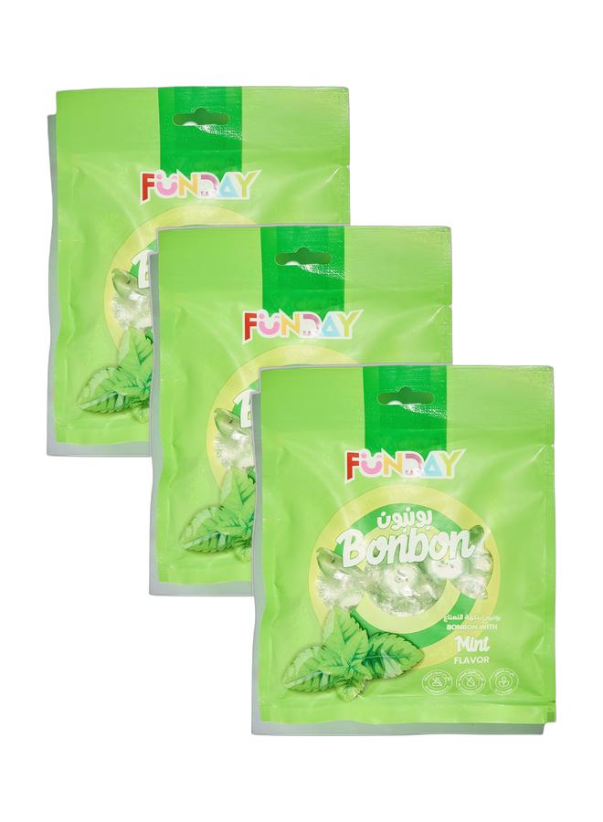 Funday Mint Flavored Bonbon Bag 80 grams (Pack of 3) - Image 1