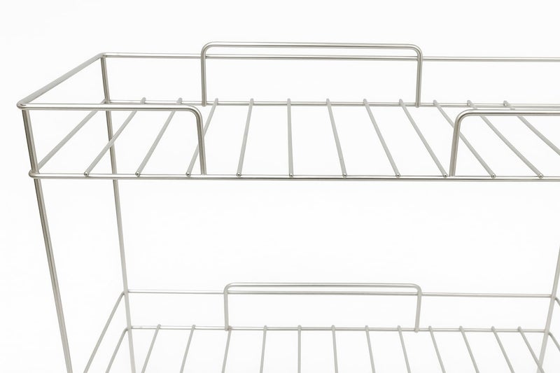 Cri8Hub Stainless Steel 2-Tier Kitchen Rack, Spice Tiered Shelf Countertop for Kitchen Pantry Storage Organizer, Shelves Spice rack Dish Rack storage self - Image 3