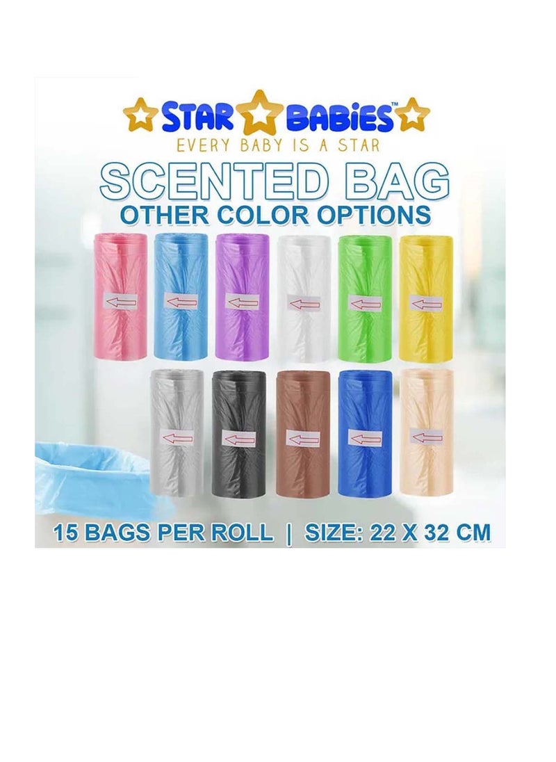 STAR BABiES Star Babies - Combo Pack of 2- Adjustable Shower Cap with Scented Bag (5 Pcs w/Dispenser) - White  - Image 3