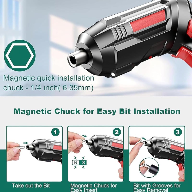 LINJIE Cordless Drill Set,47 In 1 Electric Screwdriver Set,Diy Tools With Led Light & Charger For Home, Office, Workplace - Image 2