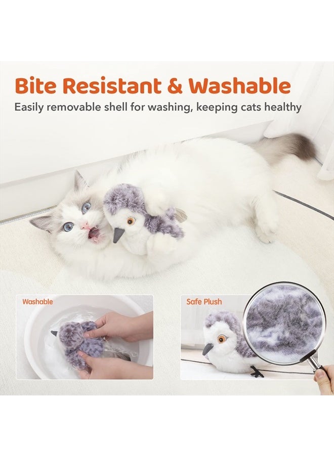 Potaroma Cat Toys Flapping Bird (No Flying), Lifelike Sandpiper Chirp Tweet, Rechargeable Touch Activated Kitten Toy Interactive Cat Exercise Toys for All Breeds Cat Kicker Catnip Toys 4.0"  - Image 4