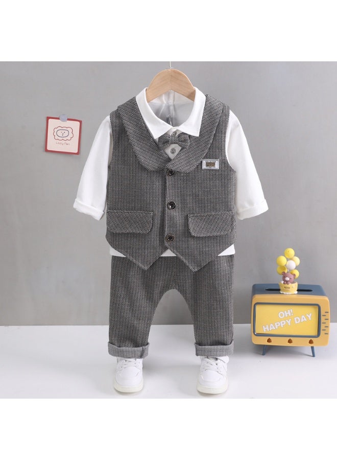 Shougu Boys' Fashionable Suit Vest Set  - Image 1