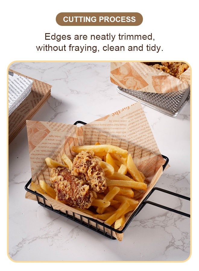 Solerconm 100 Sheets Food Grade Oil Proof Paper for Bread, Sandwich, Burger & Fries, Greaseproof & Waterproof Baking Tray Liners, 18×18cm, for Restaurant, Hotel & Commercial Use - Image 3