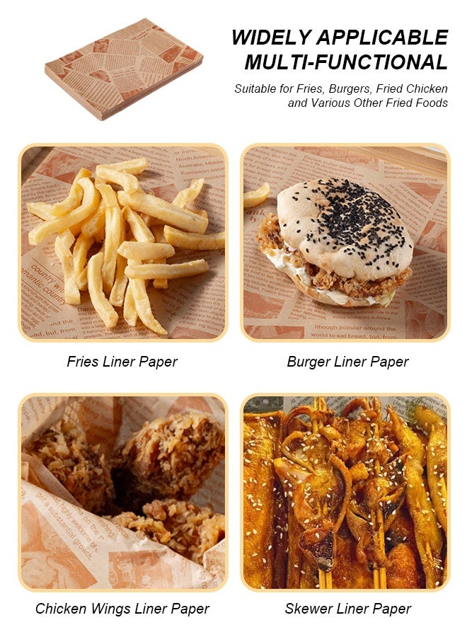Solerconm 100 Sheets Food Grade Oil Proof Paper for Bread, Sandwich, Burger & Fries, Greaseproof & Waterproof Baking Tray Liners, 18×18cm, for Restaurant, Hotel & Commercial Use - Image 4