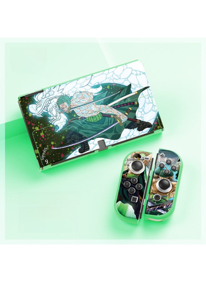 Switch Oled One Piece Hard Shell Painted Pattern Protective Shell Split Hard Shell Nintendo PC Hard Shell-Model:oled Hatsune Future White - Image 5