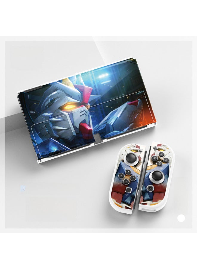 Switch Oled One Piece Hard Shell Painted Pattern Protective Shell Split Hard Shell Nintendo PC Hard Shell-Model:oled Hatsune Future White - Image 4