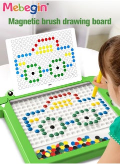 MEBEGIN Magnetic Drawing Board, Magnet Doodle Board with Dot Beads and 10 Reference Cards, Scratch Resistance Magnetic Dot Board, Montessori Toy, Creative Travel Toy, Ideal Gift for Kids Aged 3+  - Image 4