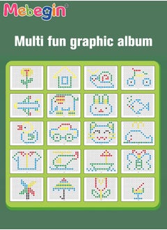 MEBEGIN Magnetic Drawing Board, Magnet Doodle Board with Dot Beads and 10 Reference Cards, Scratch Resistance Magnetic Dot Board, Montessori Toy, Creative Travel Toy, Ideal Gift for Kids Aged 3+  - Image 5