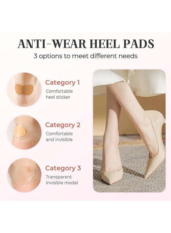 JS 5 Sheets Heel Anti-Wear Stickers for Foot Protection, Blister Prevention Tape for Sensitive Skin, Self-Adhesive Pads for Heels, Toes, and Shoes, Multipurpose Friction Relief Patches - Image 2