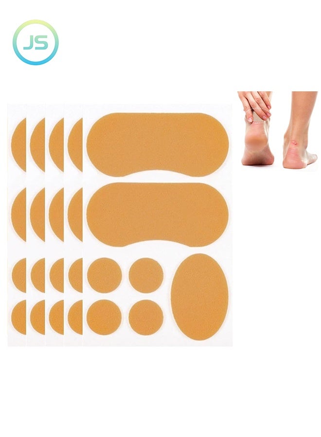 JS 5 Sheets Heel Anti-Wear Stickers for Foot Protection, Blister Prevention Tape for Sensitive Skin, Self-Adhesive Pads for Heels, Toes, and Shoes, Multipurpose Friction Relief Patches - Image 1