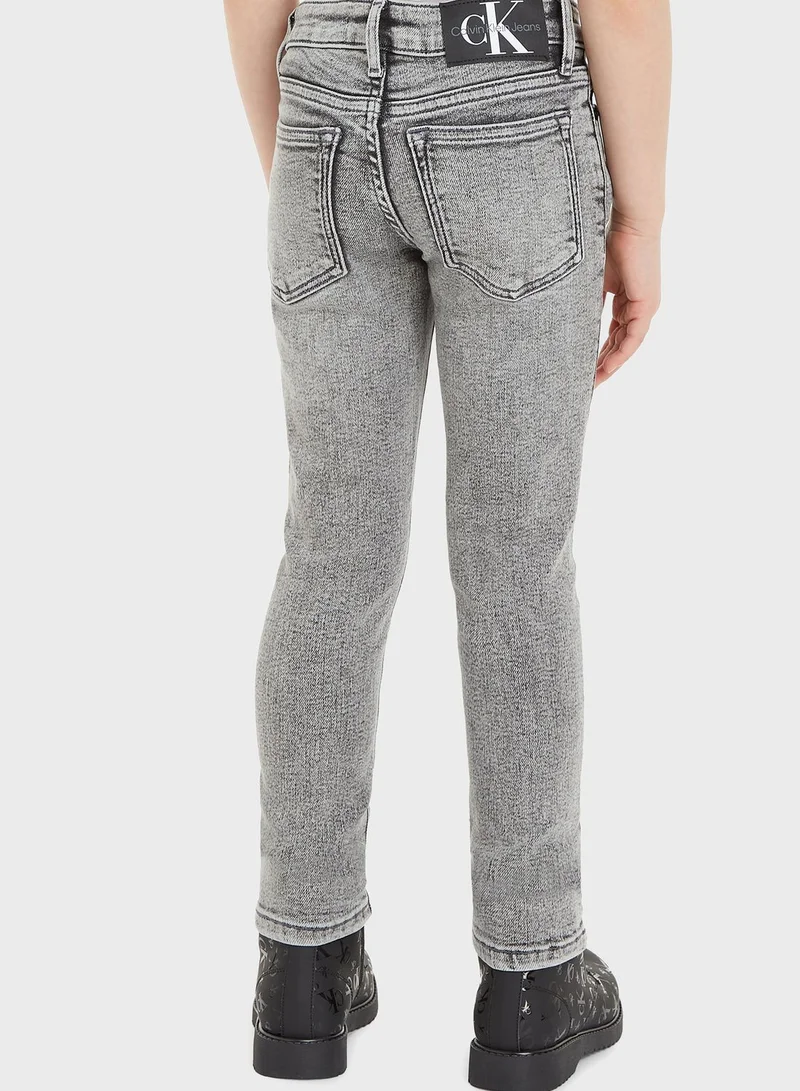 Calvin Klein Jeans Kids Mid Wash Skinny Jeans