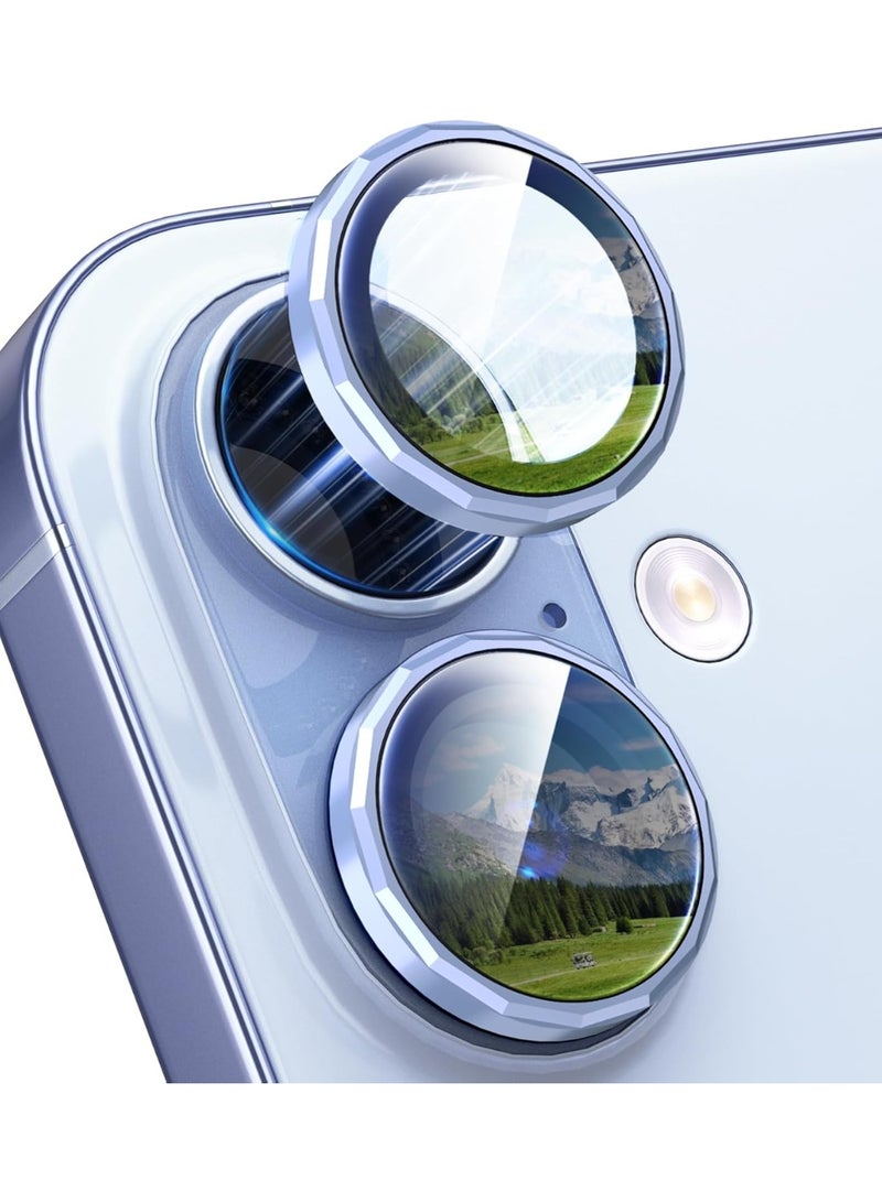 أكاليكس واقي عدسة كاميرا iPhone 17 - وجه، معدن فردي بصلابة 9H، واقي شاشة كاميرا مقاوم للخدش، ملحقات أنيقة، مناسب للحافظة (أزرق)