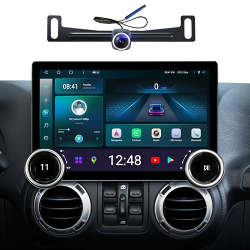 AINAVI Car Radio Stereo GPS Navigation for Jeep Wrangler JK Compass Grand Cherokee Dodge Ram Carplay Android Auto 11.5" Touchscreen Replacement Upgrade Mirroring SWC Split Screen AM Double Knobs (6G+64G) - Image 1
