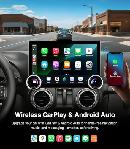 AINAVI Car Radio Stereo GPS Navigation for Jeep Wrangler JK Compass Grand Cherokee Dodge Ram Carplay Android Auto 11.5" Touchscreen Replacement Upgrade Mirroring SWC Split Screen AM Double Knobs (6G+64G) - Image 4