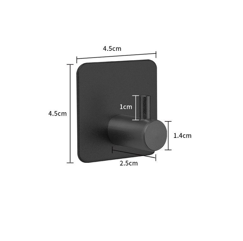 304 Stainless Steel Strong Adhesive Hook Non-Perforated Seamless Single Hook Bathroom Kitchen Door Rear Metal Coat Hook - Image 1