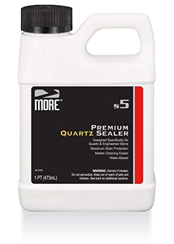 MORE Surface Care More Premium Quartz Sealer - Water-Based Surface Sealer - for Indoor & Outdoor Quartzite Counters, Floors, Walls, Furniture - Protects Against Oil, Water-Based Stains - Unscented - Pint (16 oz) - Image 1