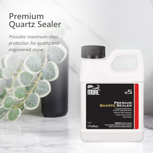 MORE Surface Care More Premium Quartz Sealer - Water-Based Surface Sealer - for Indoor & Outdoor Quartzite Counters, Floors, Walls, Furniture - Protects Against Oil, Water-Based Stains - Unscented - Pint (16 oz) - Image 2
