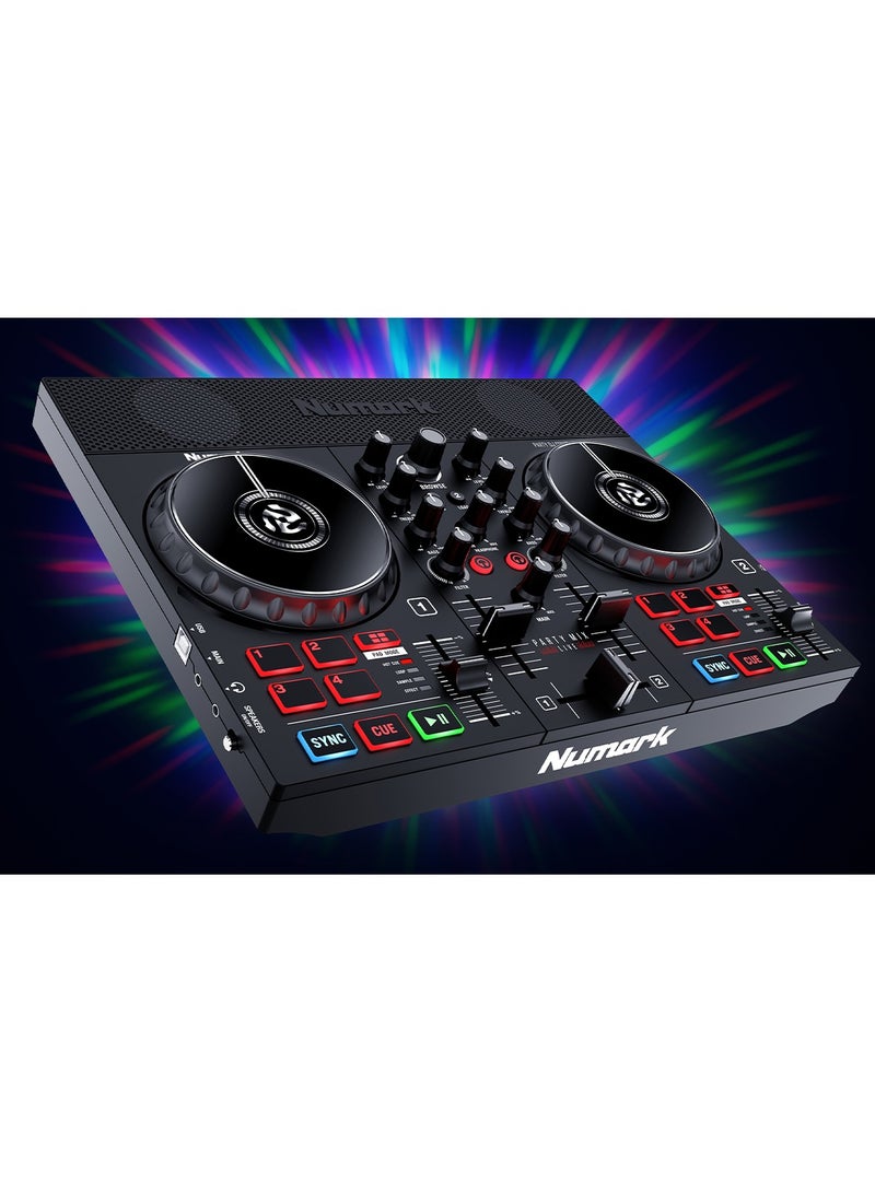 Numark Party Mix Live DJ Controller with Built-In Light Show and Speakers  - Image 1