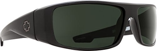 Spy Optic نظارات شمسية بولارية من سباي أوبتيك لوغان 670939038864، 60 مم (أسود/رمادي سعيد/أخضر بولار) - Image 1