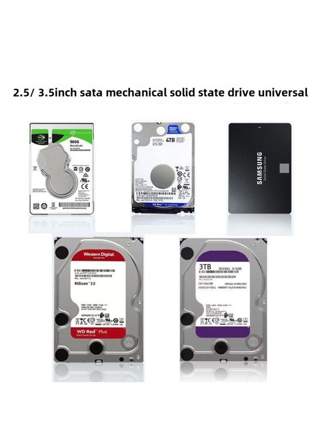 صندوق القرص الصلب 3.5 بوصة SATA إلى USB3.0 المنفذ التسلسلي SSD القرص الصلب الميكانيكي ذو الحالة الصلبة قارئ خارجي عالمي اللون: 2.5/ 3.5 بوصة صندوق القرص الصلب العالمي 【usb3.0】 بالإضافة إلى محول الهاتف المحمول من النوع c - Image 5