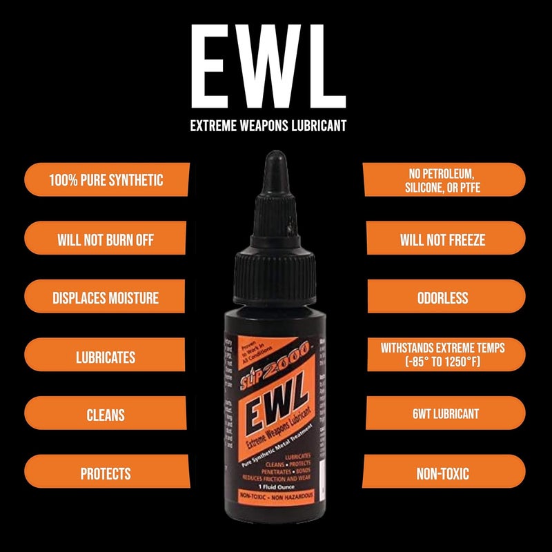 Slip2000 SLIP 2000 EWL CLP Gun Lube - Extreme Weapons Lubricant Synthetic Gun CLP Cleaner - 1oz Squeeze Bottle - Image 2