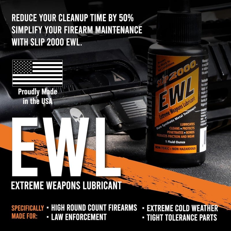 Slip2000 SLIP 2000 EWL CLP Gun Lube - Extreme Weapons Lubricant Synthetic Gun CLP Cleaner - 1oz Squeeze Bottle - Image 1