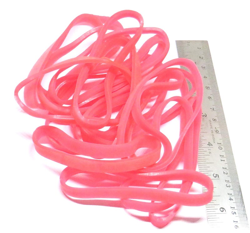 IMPRINT 9 MM Wide Red Color 4.5 Inch Long Nylon Rubber Bands, Big, Large, Heavy Duty and Thick Rubber Bands Pack of 50 - Image 4