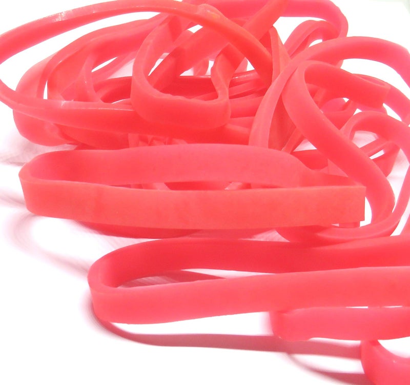 IMPRINT 9 MM Wide Red Color 4.5 Inch Long Nylon Rubber Bands, Big, Large, Heavy Duty and Thick Rubber Bands Pack of 50 - Image 2