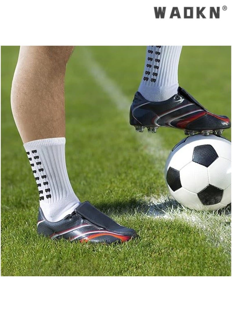 WAOKN Thickened Bottom High Quality Non-slip Wear-resistant Football Socks Men's Youth Sports Non-Slip Socks Suitable For Football Basketball Ice Hockey Rugby 4 Pairs  - Image 3
