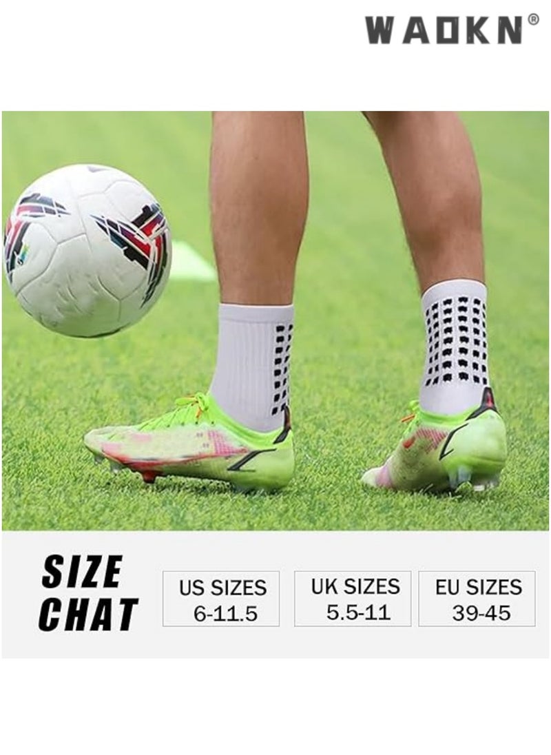 WAOKN Thickened Bottom High Quality Non-slip Wear-resistant Football Socks Men's Youth Sports Non-Slip Socks Suitable For Football Basketball Ice Hockey Rugby 4 Pairs  - Image 4