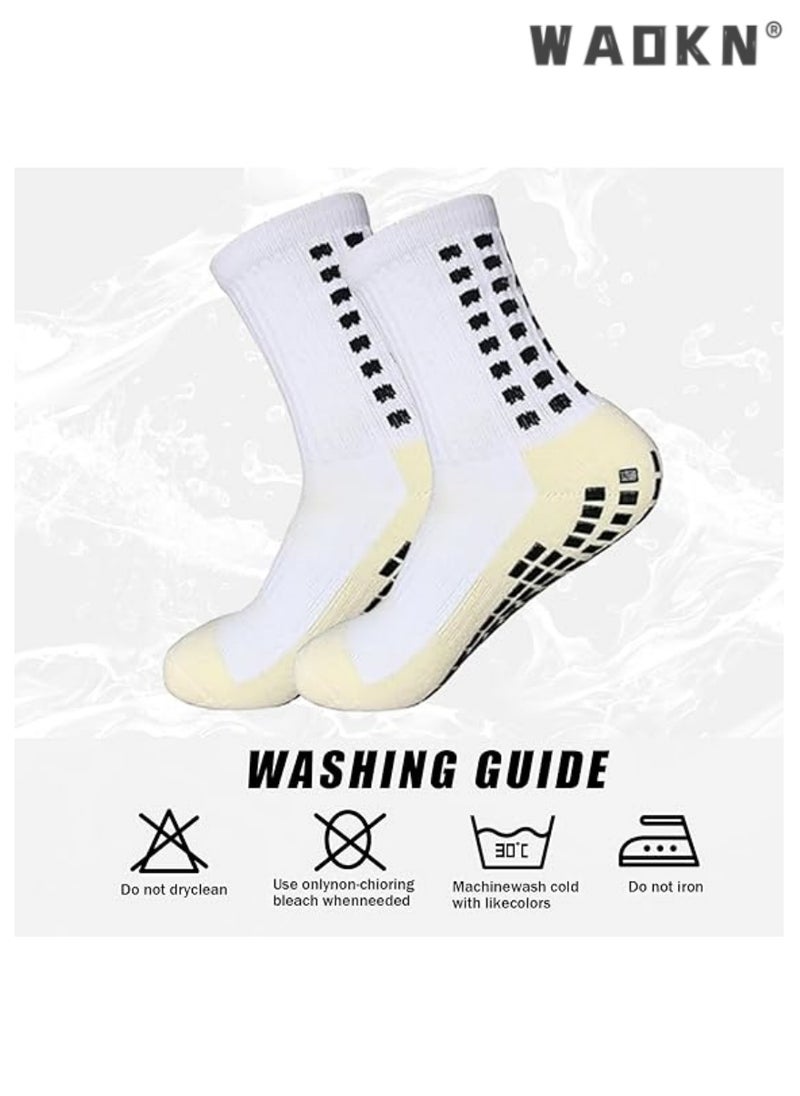 WAOKN Thickened Bottom High Quality Non-slip Wear-resistant Football Socks Men's Youth Sports Non-Slip Socks Suitable For Football Basketball Ice Hockey Rugby 4 Pairs  - Image 5
