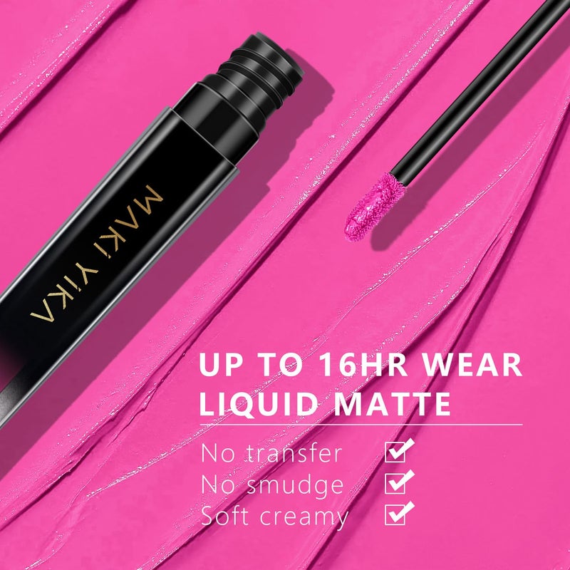 MAKI YIKA Pink Lipstick for Women Color Stay Long Lasting Lipsticks, No Smudge Matte Liquid Lipstick Transferproof Cruelty-Free Lip Color |First Class - Image 5