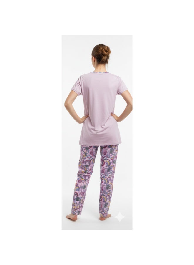 Caesar Women's Printed Pajama Set - Image 4