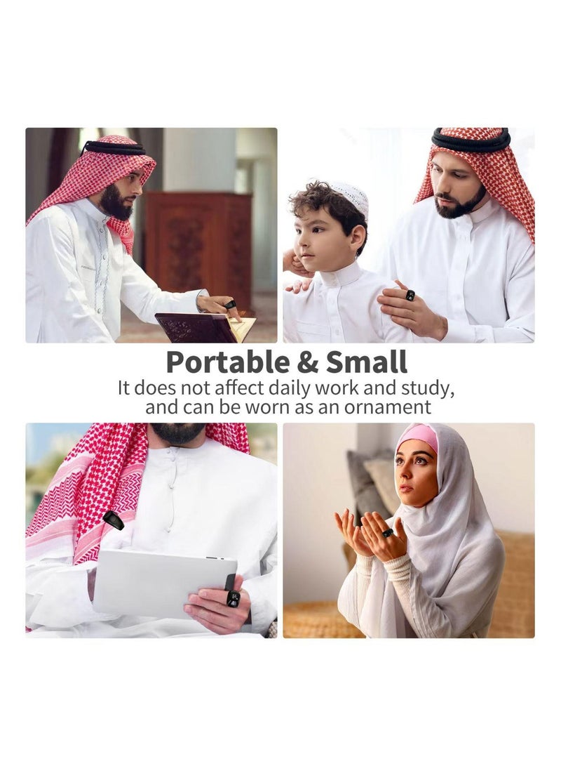 AMM Smart Tasbih Zikr Ring Rechargeable Zikr Ring Ring Count Reminder Muslim Prayer Timing Reminder LED Display Tasbih Counter - Image 5