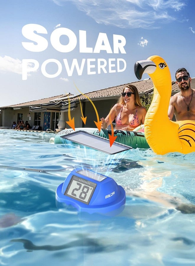 BALDR Pool Thermometer Floating Easy Read, Solar Digital Pool Thermometer with Dual Large Screens, IPX7 Water Temperature Gauge for Inground Above Ground Pools & Spas (Darkblue) - Image 4