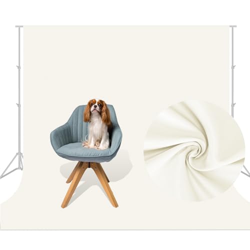 Aimosen 10x10 FT Ivory Backdrop Background for Photography Large Photo Backdrop Curtain Drapes, High Density Ivory Screen Backdrops for Portrait Photoshoot Booth Video Studio - Image 1