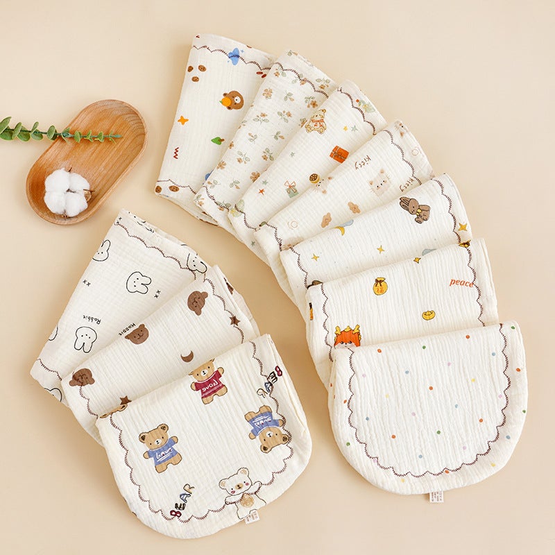 Newborn Flat Pillow Eight-Layer Zou Cloth Pure Cotton 0-6 Months Old Baby Pillow Soft Sweat-Absorbent Breathable Cloud Pillow - Image 3