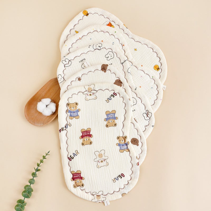 Newborn Flat Pillow Eight-Layer Zou Cloth Pure Cotton 0-6 Months Old Baby Pillow Soft Sweat-Absorbent Breathable Cloud Pillow - Image 4