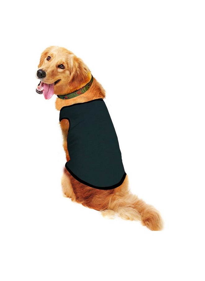 Sage Square Adorable Sleeveless Cotton Dog T-Shirt - Breathable & Fashionable Apparel For Your Dog, Puppy (Smokey Grey) (Xlarge-24Inch)  - Image 1