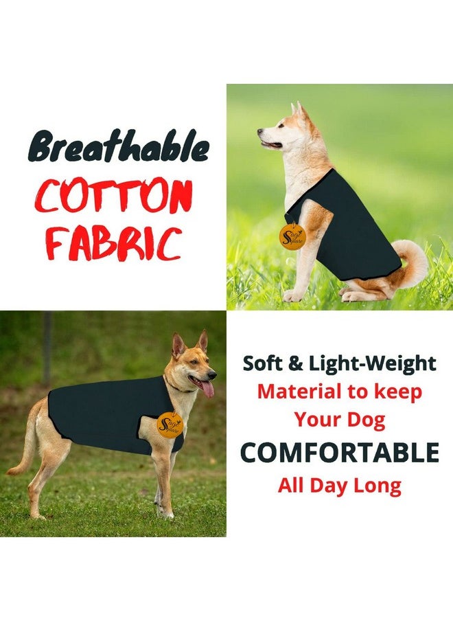 Sage Square Adorable Sleeveless Cotton Dog T-Shirt - Breathable & Fashionable Apparel For Your Dog, Puppy (Smokey Grey) (Xlarge-24Inch)  - Image 4