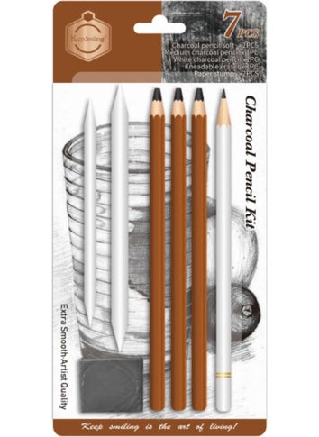 Hobi Market Art Hobby Market Art Charcoal Charcoal Sketch Drawing Set 7 Pieces 